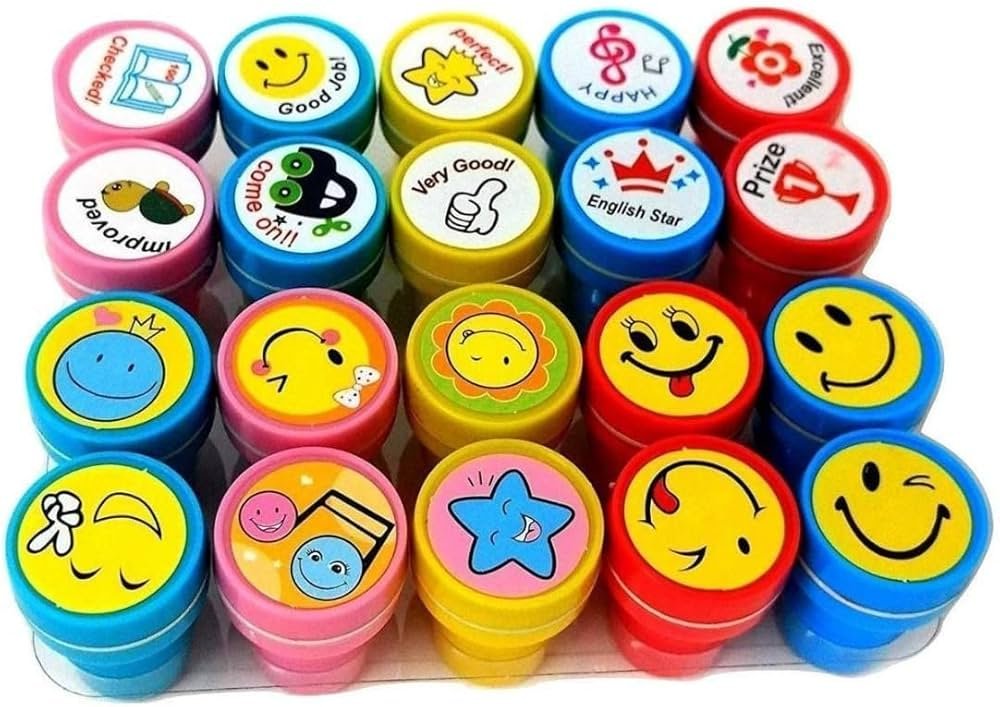 Rubber Seal Stamps for Kids 10Pcs